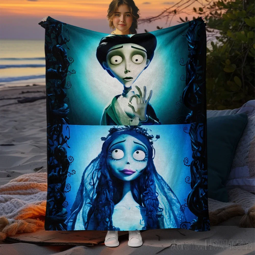 Film Tim Burton's Corpse Bride 3D Printed Kids Blanket Throw for Bed Sofa Decor Fleece Nap Blankets Boys Girls Children Gift image 4