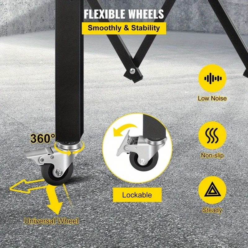 VEVOR Cancello di sicurezza pieghevole doppio, cancello per porta pieghevole da 6-1/2' di altezza x 12' di larghezza, cancello di sicurezza per fisarmonica in acciaio, espansione flessibile