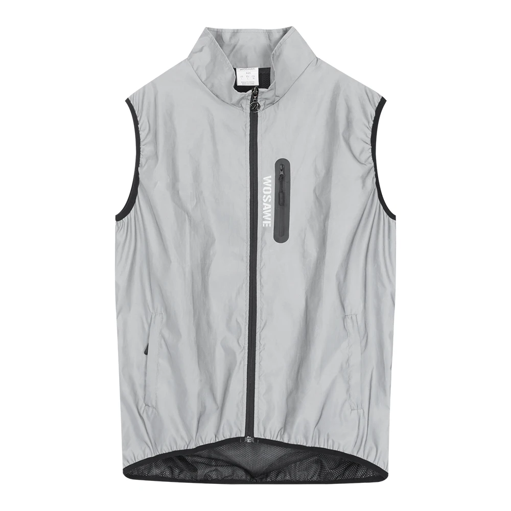 WOSAWE Reflective Motorcycle Vest Sleeveless Motorbike Jacket Reflective Windproof Vest For Men Woman