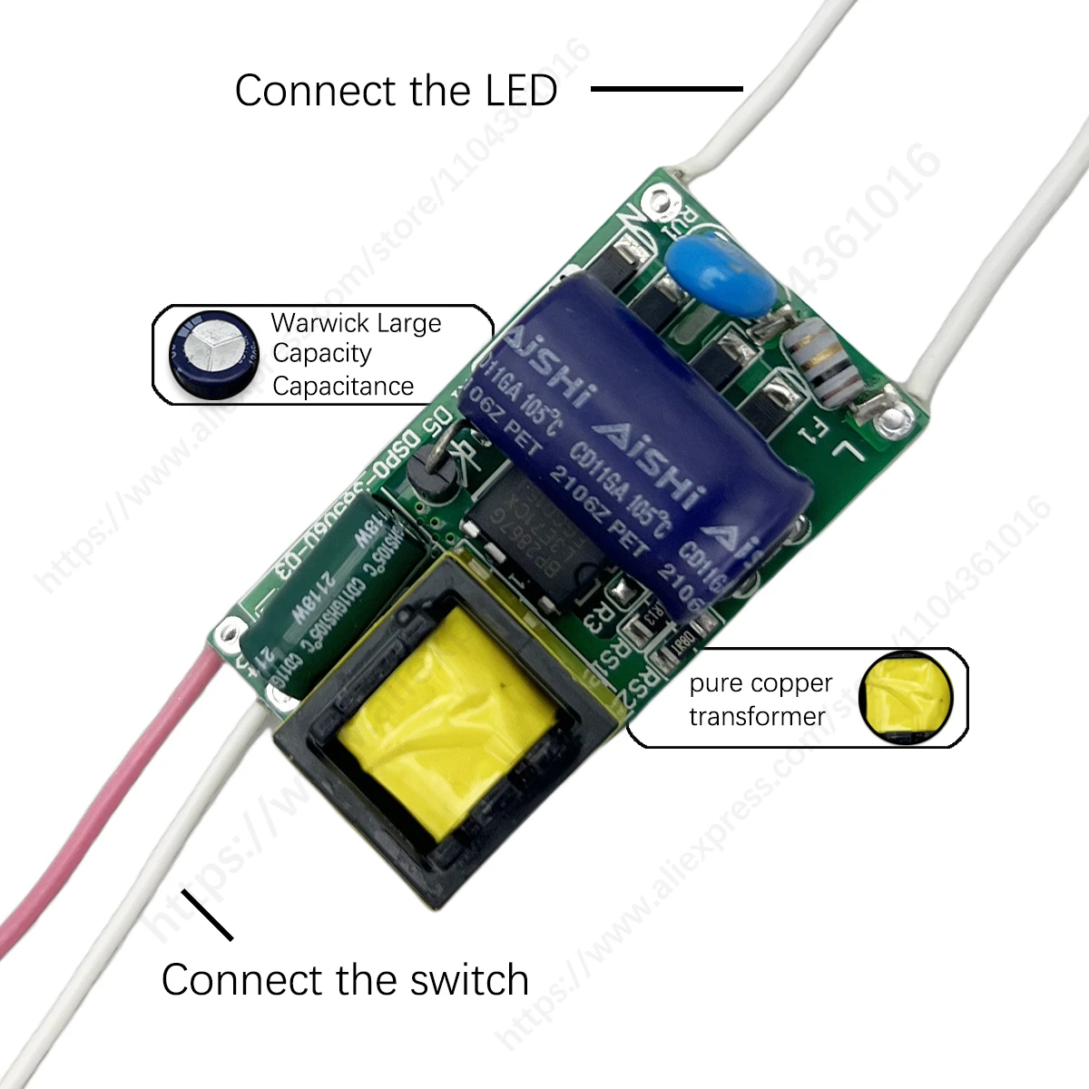 SCR LED Dimmable Driver3-9W 9-18W 8-25W 18-36W 36-50W AC 220V LED Control Power Supply Constant Current Voltage Control Lighting