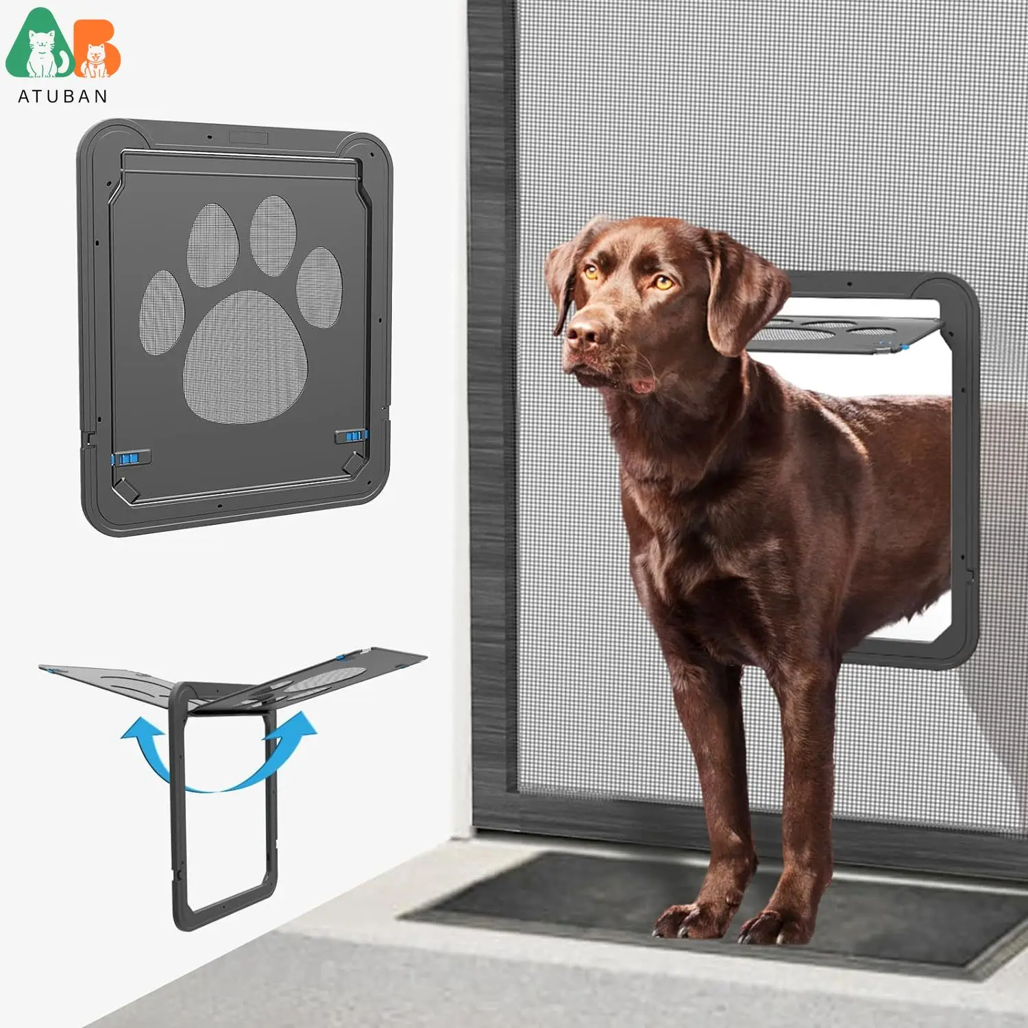 ATUBAN Magnetic Pet Screen Door