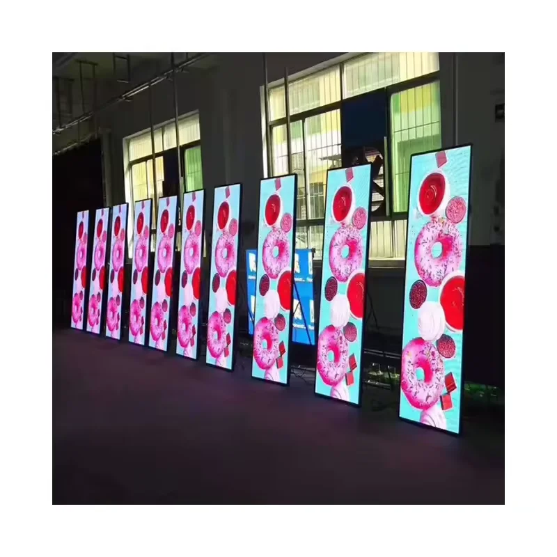 Wholesale P2.5 LED Video Display Movable LED Display Screen Customized Size Indoor LED Poster Advertising Product Show
