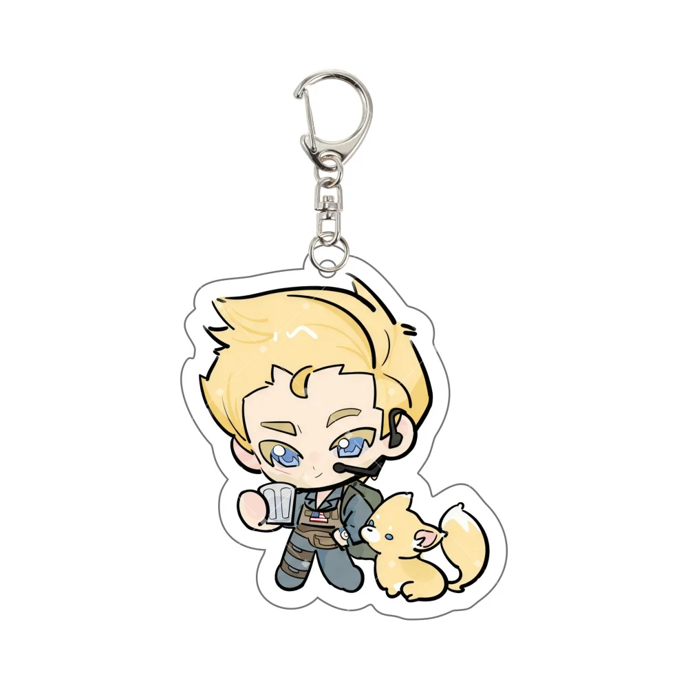 COD Anime Game Acrylic Keychain Ghost Soap König Cute Animal Cat Ear Chibi 5.5cm Keyring Bag Pendant Ita Bag Accessories Gift - view 6