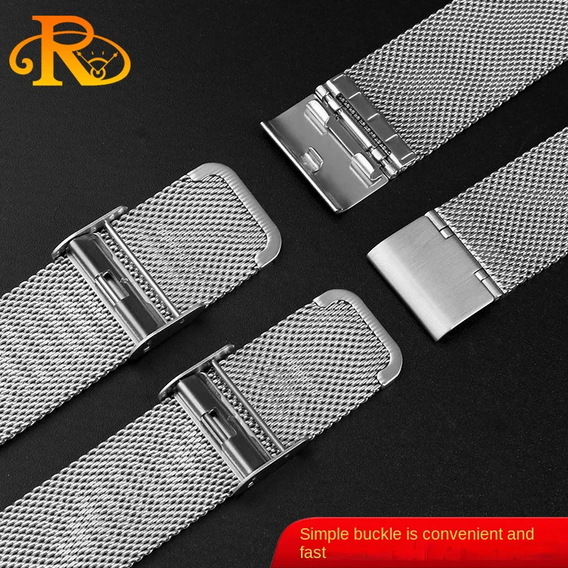 밀라노 통기성 메쉬 벨트 시계 밴드, 스와치용 스테인레스 스틸 스트랩, 남녀공용 교체 팔찌 액세서리, 17mm, 19mm, 신제품