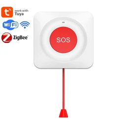 Emergency Call Button Tuya 2.4G WiFi Smart SOS Call Button Smart Home One-key Alarm Doorbell for Kids Elderly Patient Emergency