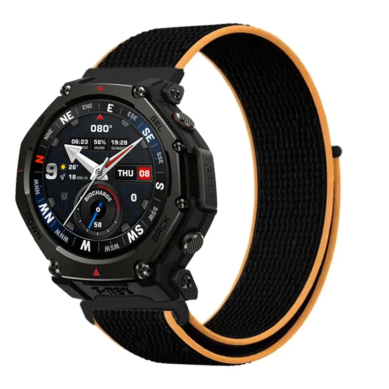 20mm 22mm Sports Nylon Loop Strap For Amazfit T-Rex3 Pro 48-44mm Active Max Helio Watchband For Amazfit Active 2 Square/Active 2