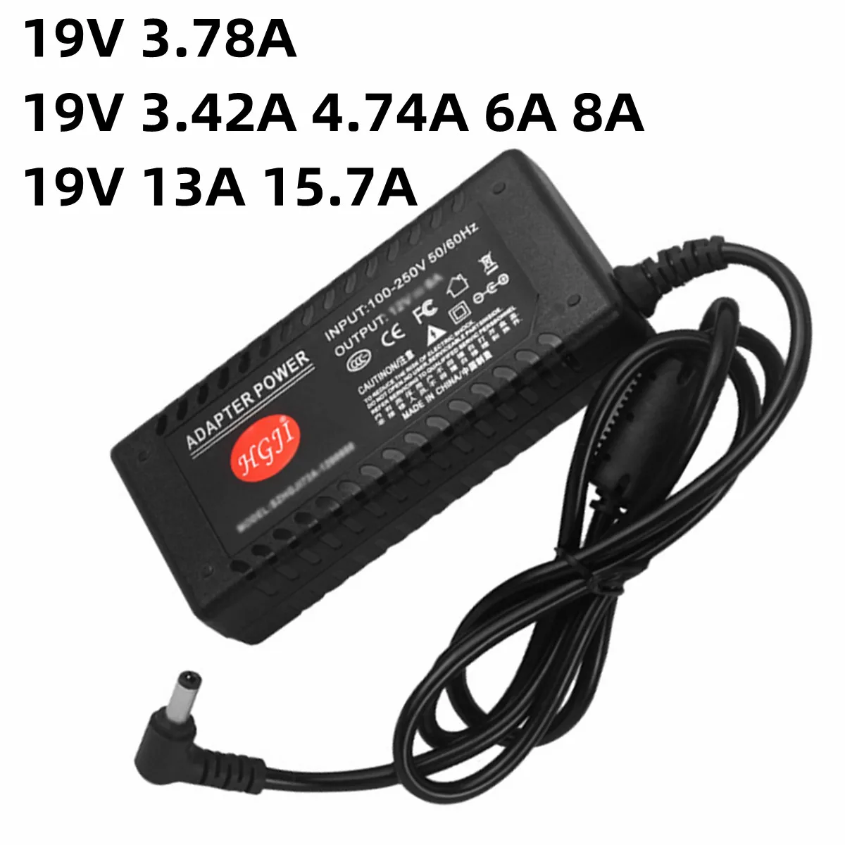 AC DC Adapter 19V 3.78A Power Supply 19v 3.42A 4.74A 8a 6.32A 6A Power Adaptor Source For Speaker Amplifier Computer LCD Display