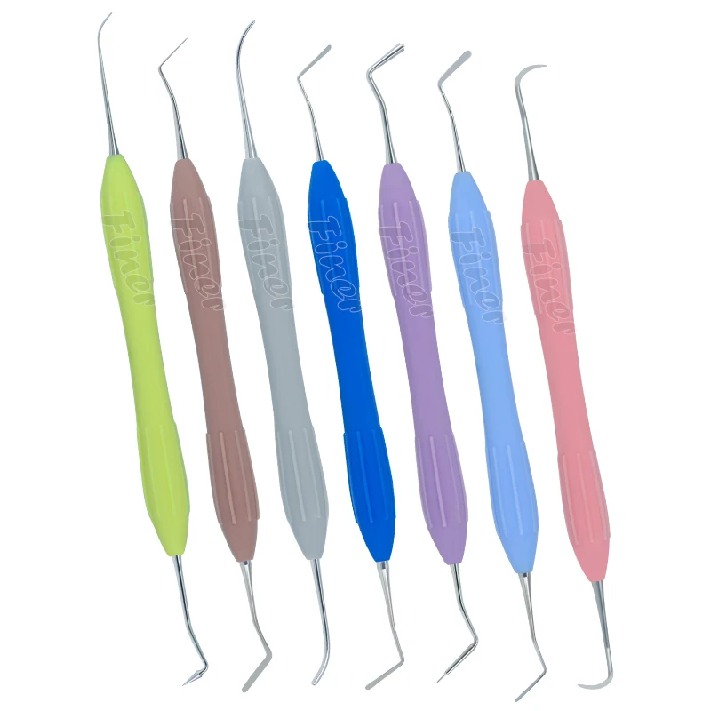 Dental Resin Spatulas 7pcs Silicon Composite Resin Filler Instruments Kit  for Dental Aesthetic Restoration Dentistry Tool