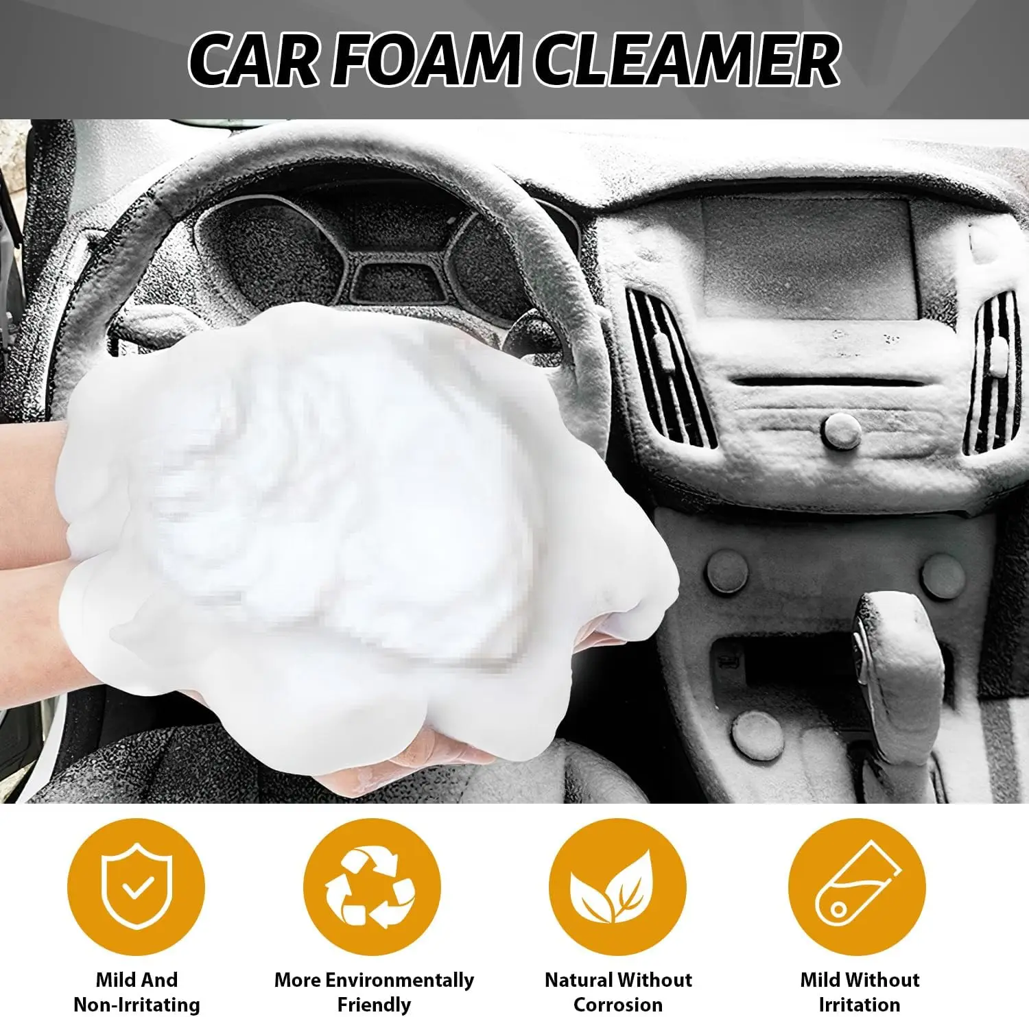 

Multi-Purpose Foam Cleaner,Car Interior Foam Refinisher Cleaner,All Around Foam Cleaner, Foam Cleaner All Purpose for Car, Inte