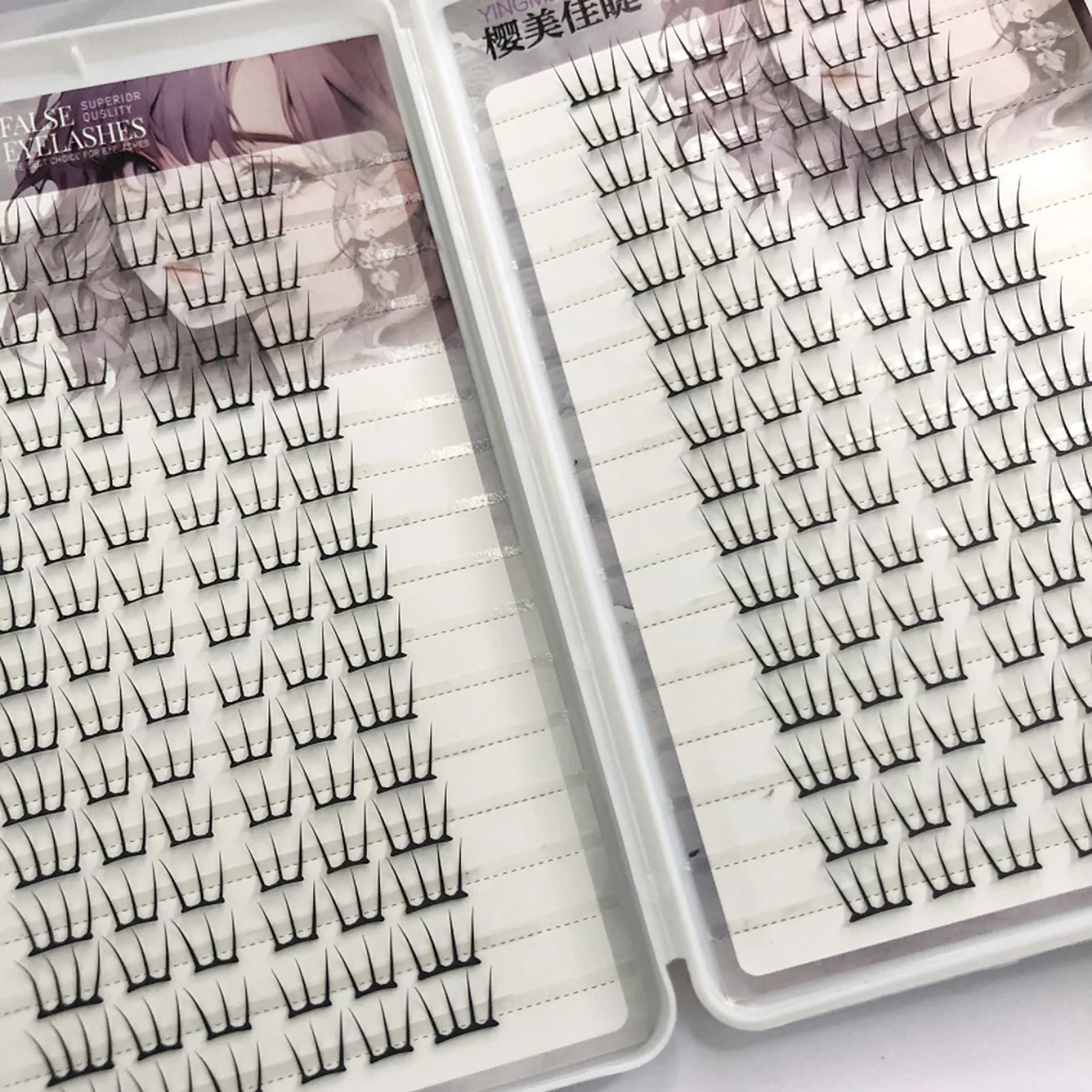 ธรรมชาติ DIY Wispy Fluffy Lash Extension เกาหลีทุกวัน Fluffy ขนตาปลอมกลุ่มที่สมบูรณ์แบบสําหรับสาว Night Out Eye แต่งหน้า