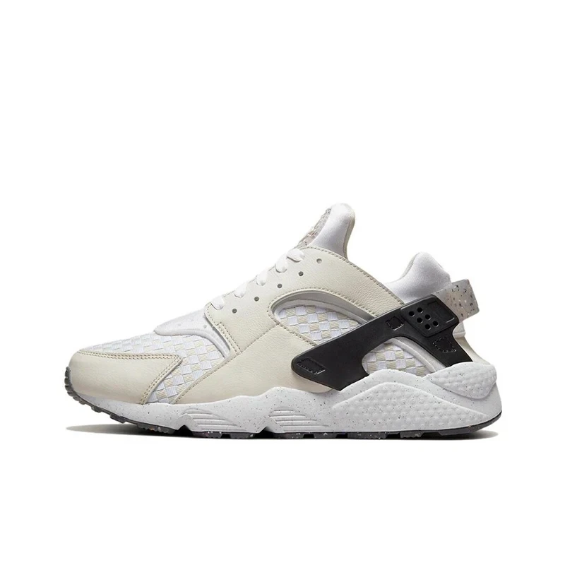 Nike Air Huarache Crater PRM Men's and Women's Running Shoes Fabric Leather Shock Absorbing Anti-slip Wear Resistant Beige