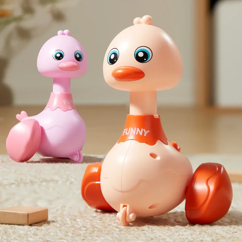 Juguete para bebé, juguete de pato oscilante, vehículos de prensa de dibujos animados, coches deslizantes de inercia Animal, juguetes de educación temprana para niños pequeños y niñas