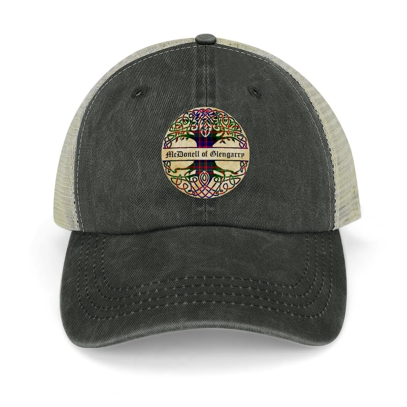 McDonell of Glengarry Tree of Life Clan Scottish Surname tartan Cowboy Hat Golf Caps For Women Men's