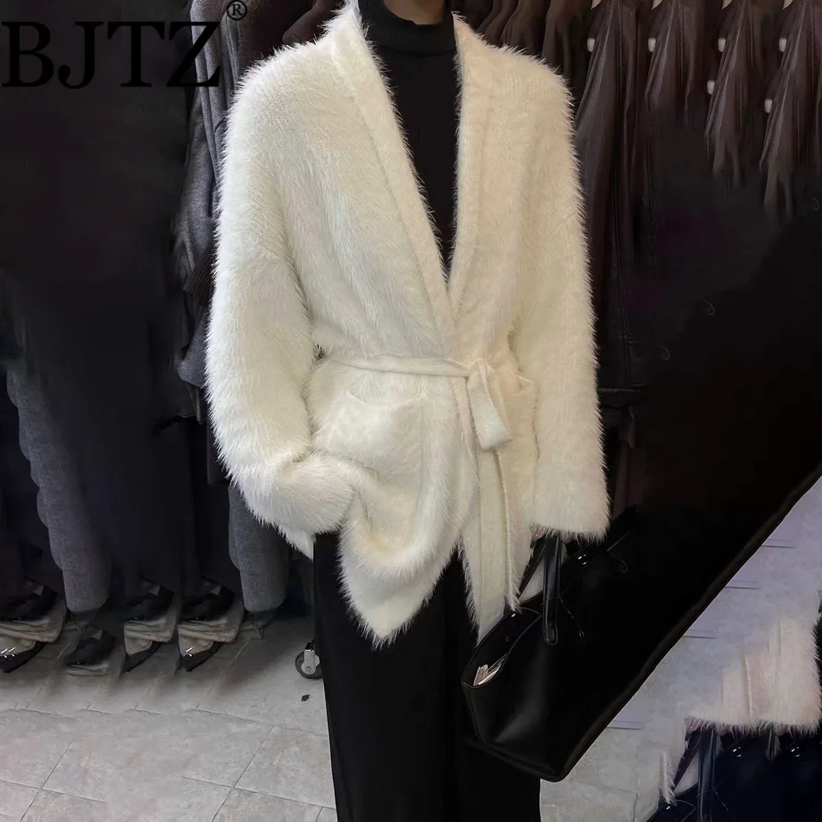 

BJTZ Temperament Loose Fit Fleece Jacket For Woman 2025 Autumn Winter New Trend Elegant Fashion Casual Female Coat Clothes