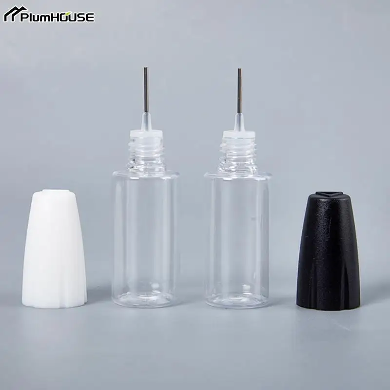 1Pcs 10ML PET Clear Vial With Long Thin Needle Tip Dropper Bottle For Vape Smoking Oil Accessories Empty Liquid Container