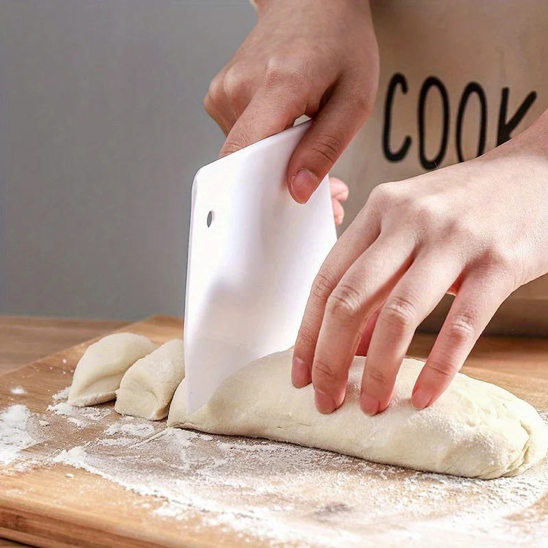 2pcs set trapezoidal cutting knife kitchen baking scraper thickened hard cake cream scraper slicing household dough