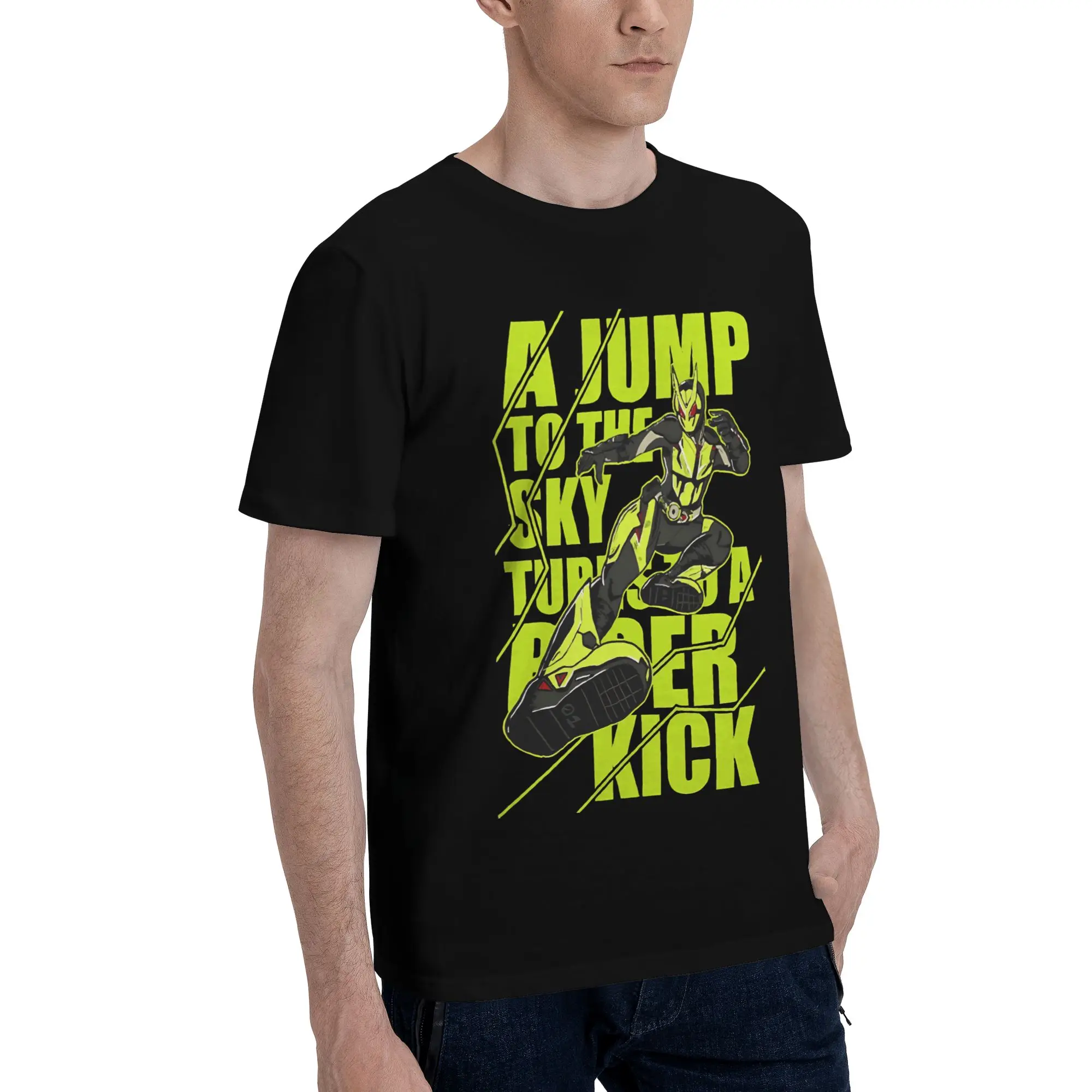 Zero One Graphic 100% Cotton T-Shirt Bandai Kamen Rider Tees Tops For Men