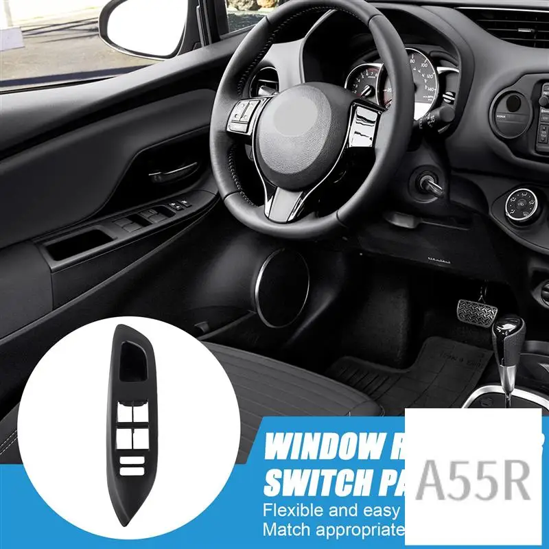 

5R-Left Front Window Glass Lift Switch Trim Cover 74232-52330-B0 For Toyota Yaris 06-16 LHD Side Door Window Switch Panel
