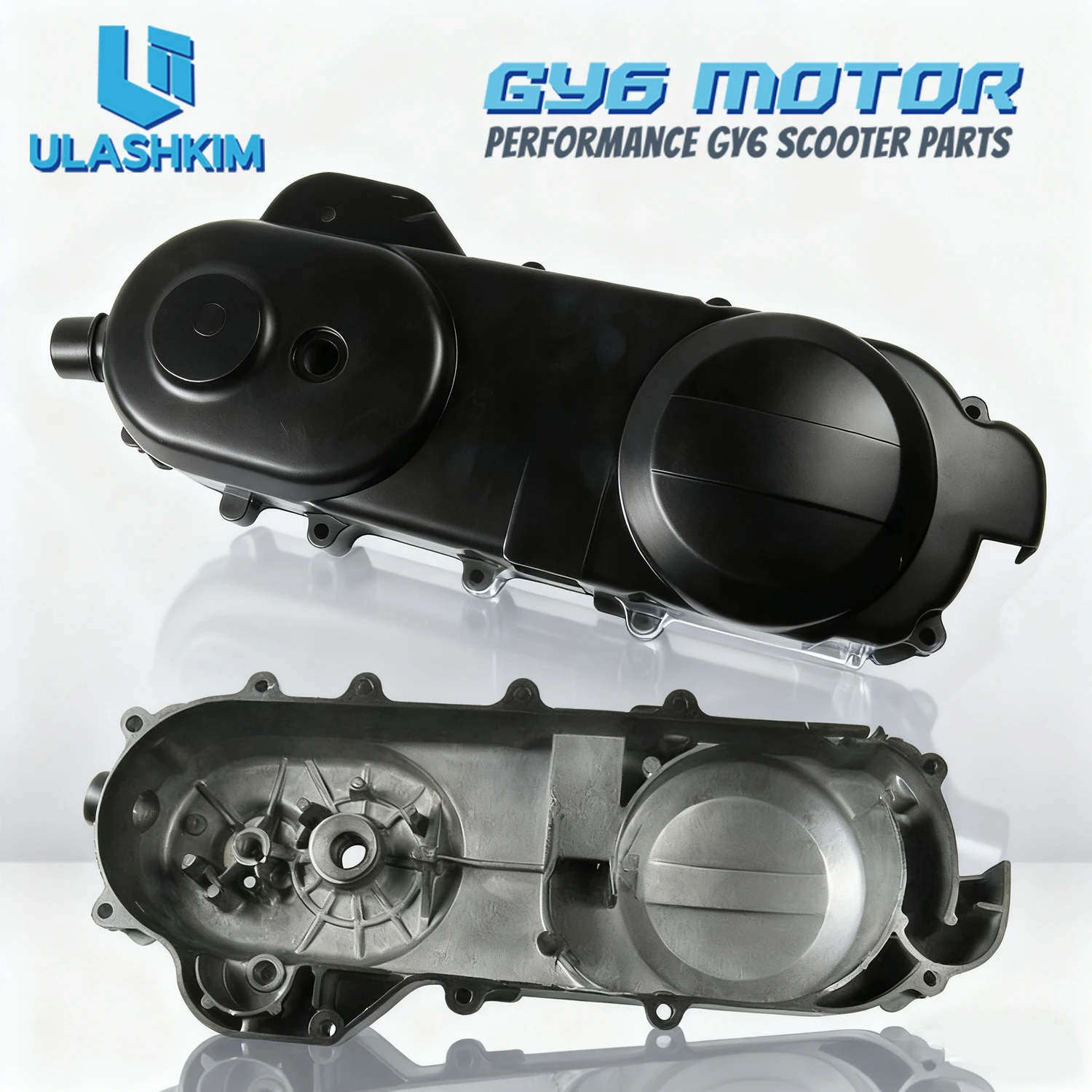 

12-дюймовая боковая крышка двигателя GY6 80, скутер, крышка ременного шкива из алюминиевого сплава, удлинитель ремня 729, 430 мм