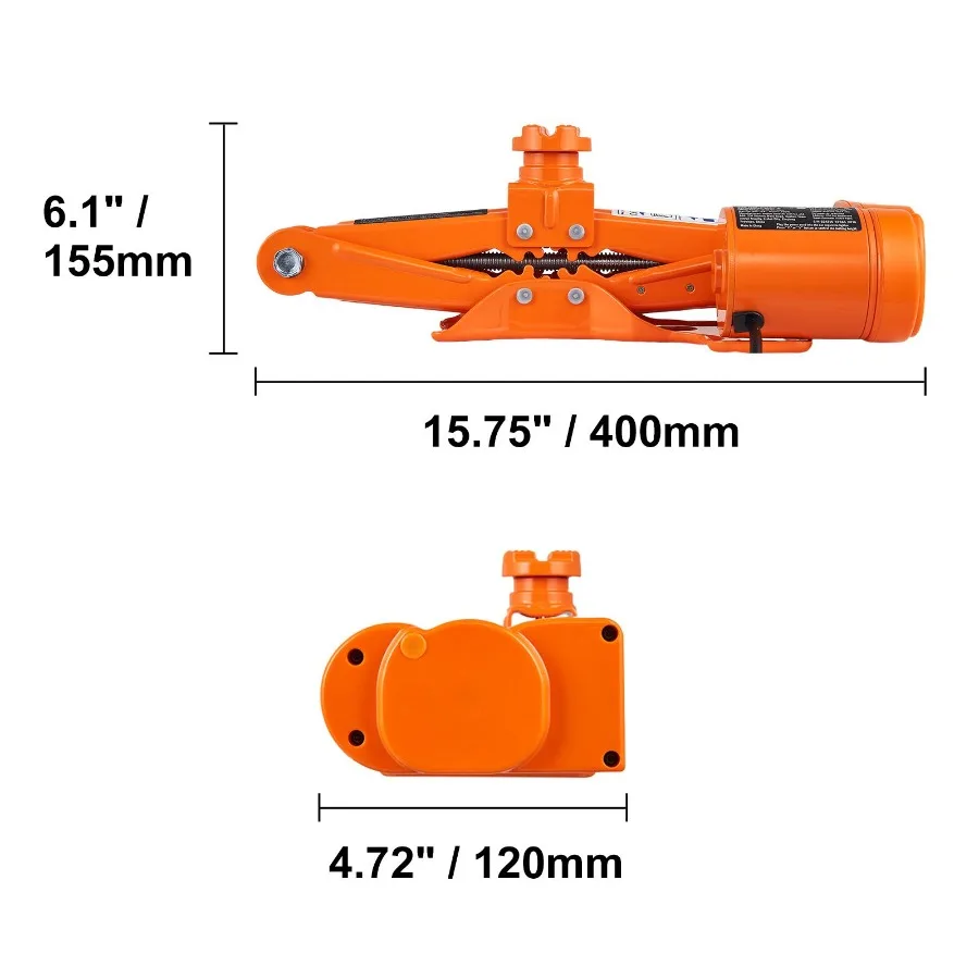 

Электрический ножничный домкрат 12В для седанов, внедорожников, грузовиков, 3 тонны (6600 фунтов), портативный автомобильный домкрат с дистанционным управлением, двойные опоры, серебристый
