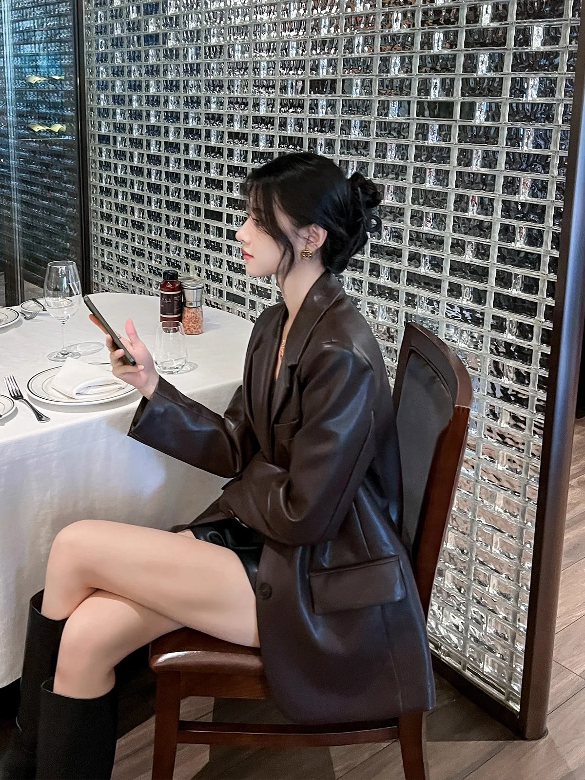 

Ретро-куртка из натуральной кожи для женщин, повседневная, свободного кроя, верхняя одежда, весенняя новинка, модная, теплая, для ежедневной носки