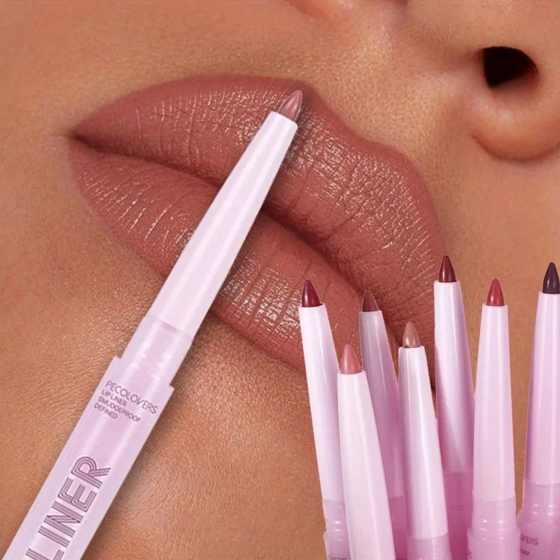 Rosa Rosa Rossetto Matita Punta Lip Liner Penna Nebbia Morbida Matte Lip Crayon Sexy Lip Contouring Lipliner Contorno Tinta Cosmetico