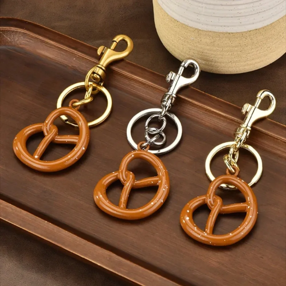 Man Women Biscuits Bread Charms Cookie Xmas Food Keychain Pendant for DIY Keyring Jewelry