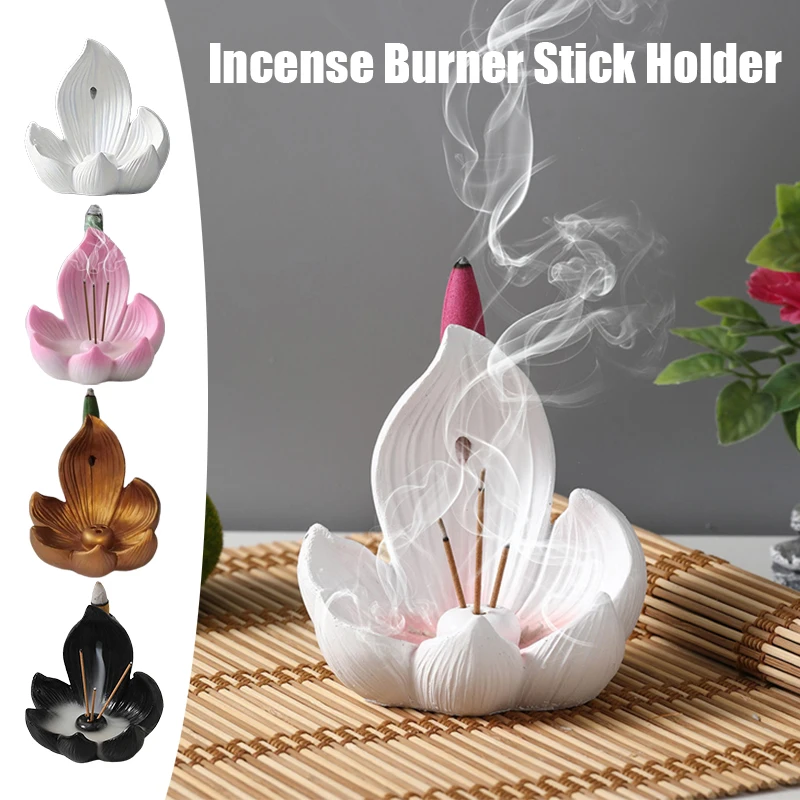 

Incense Burner Stick Holder Buddhism Lotus Line Incense Plate Sandalwood Coil Base Temples Yoga Studios Home Decoration