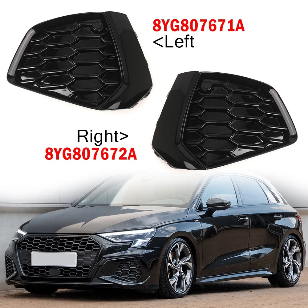 

1 шт. для Audi A3 S3 Sedan 2020-2023 левый/правый боковой передний бампер, решетка, противотуманная фара, накладка, автомобильные аксессуары 8YG807671/8YG807672