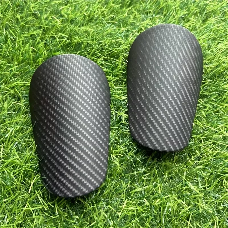 1 Pair Football Protective Leg Guards for Adults - Training Thin Model - Carbon Fiber Lookalike - Tendon Plate Sports Equipment