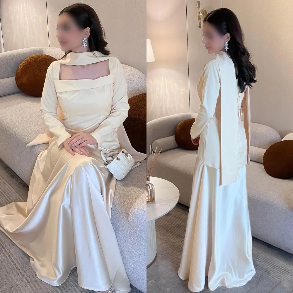 

Изысканный трикотаж со складками по индивидуальному заказу, длинные платья трапециевидной формы с квадратным вырезом, индивидуальный заказ, знаменитости, высокое качество, формальные