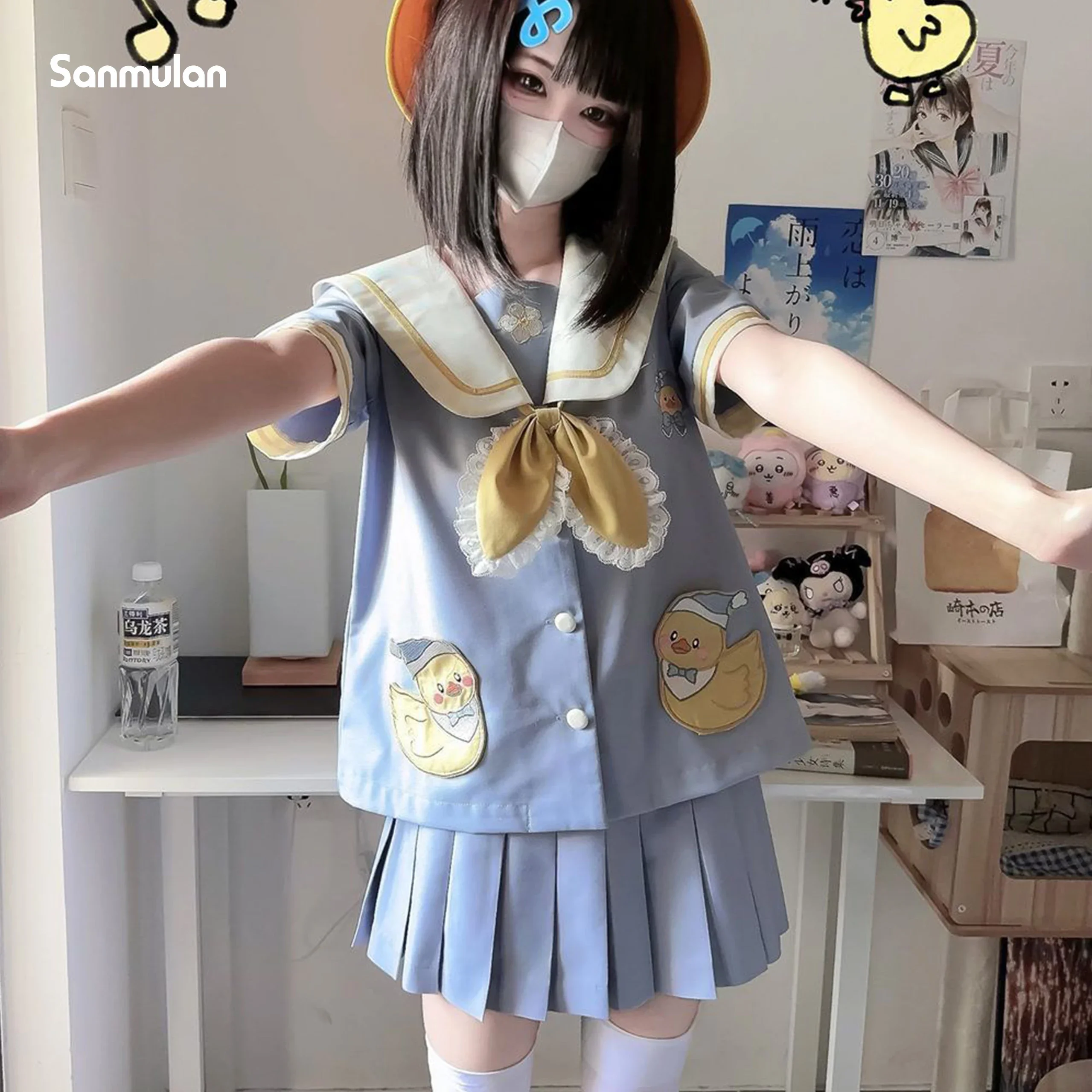 Kleuterschool Stijl Schattig Matrozenpakje College Stijl Echt Pak JK Uniform Vrouwen Japanse Mode Schooluniform Cosplay