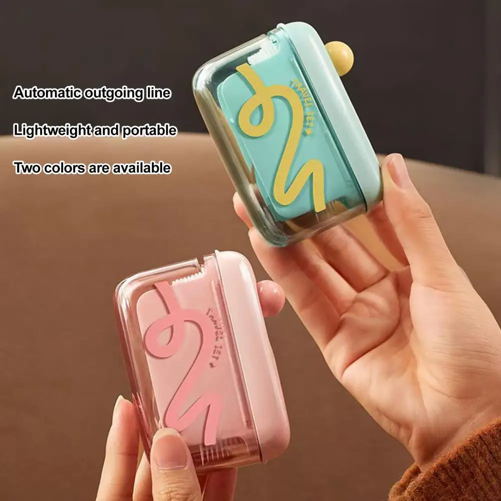 

Dust-proof Storage Container Dental Floss Dispenser with Capacity Transparent Design for Easy Use Automatic Pop-up for Oral