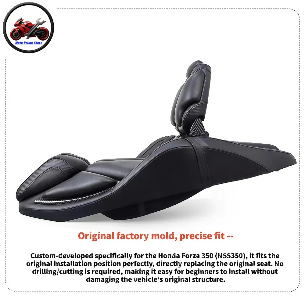 For Honda Forza 350 2021-2025 Guts Seat Cover Wear Resistant Motorcycle Cushion Accesorios Moto Asiento Sella Funda Parts