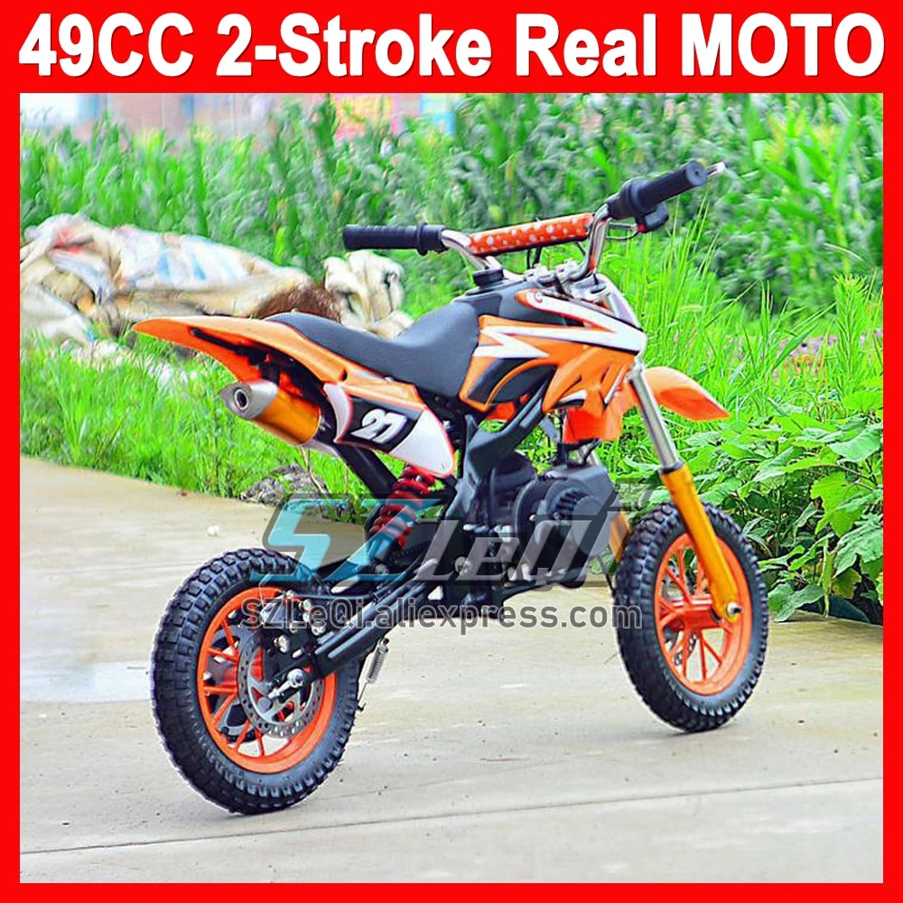 Off-road Superbike Mini Motorcycle 2-Stroke 49CC Dirt Bike Mountain Gasoline Small Buggy Motor Bikes Children Racing Motorbike