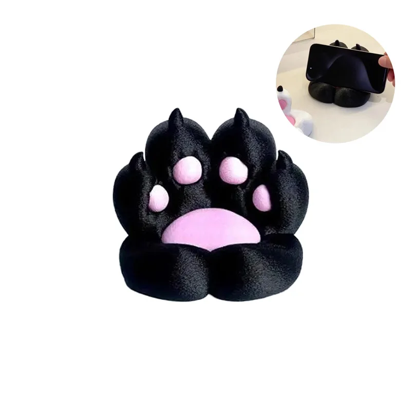 

High Quality 1pc Creative Cat Claw Decoration Cute Cartoon Desktop Small Ornaments Mobile Phone Holder 3d Printing Crafts