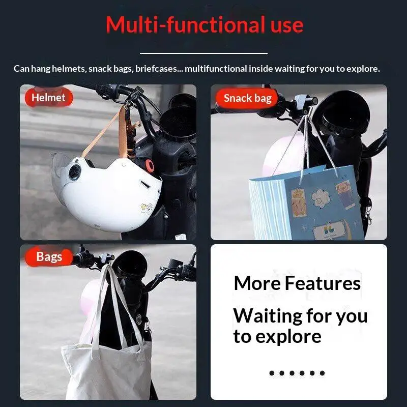 Anti-theft Bike Helmet Lock Handlebar Mount Motorcycle Electric Motorbike Bicycle Security Metal Lock 22mm-28mm With Keys Set