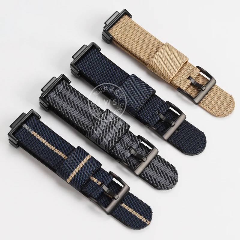 For Casio Metal Adapter+Nylon Strap G-8900 Watch Band GD120 GA-110 100 GA/GD/AX-110/100/120/140 5146 5081 Fabric Strap Bracelet