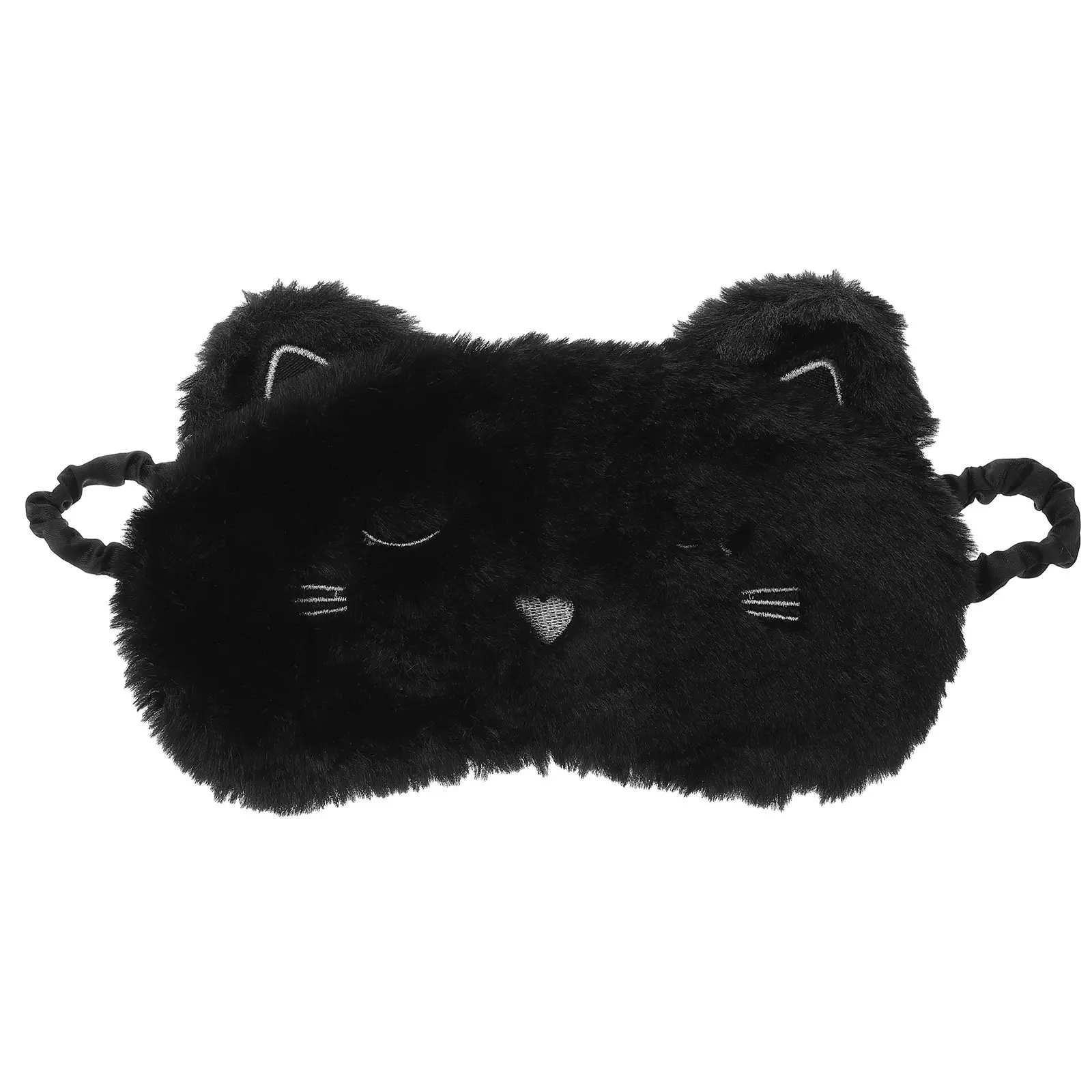 Cute Rabbit Eye Mask Black Dog Sleep Blindfold Travel Soft Comfortable Block Light Cartoon Sleep Eye Patch Blindfold