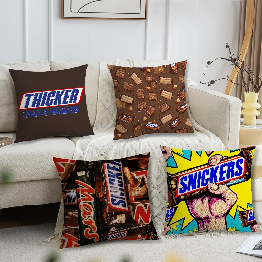 Hot Chocolate Bar marca S-SnickerS funda de almohada sofá mesita de noche dormitorio respaldo sala de estar cojín de oficina impreso cuadrado múltiple