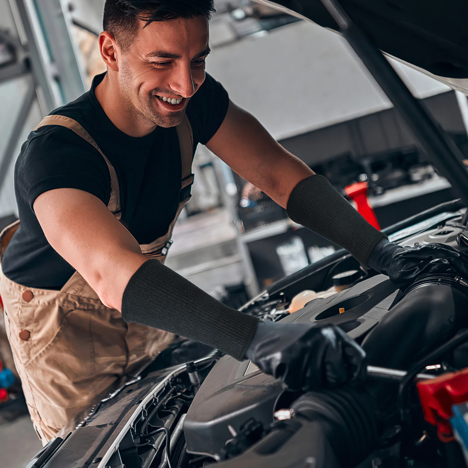 زوجان من أكمام الساعد المقاومة للقطع، واقيات للذراع الواقية، أكمام عمل آمنة قابلة للتمدد ومرنة لحركة البستنة