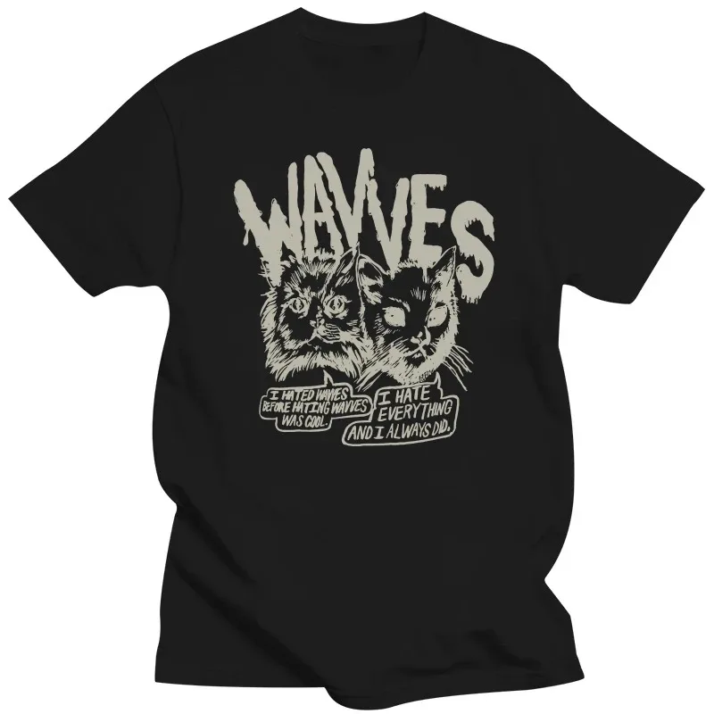 Authentic WAVVES Cynical Cats Slim Fit T-Shirt S M L XL NEW