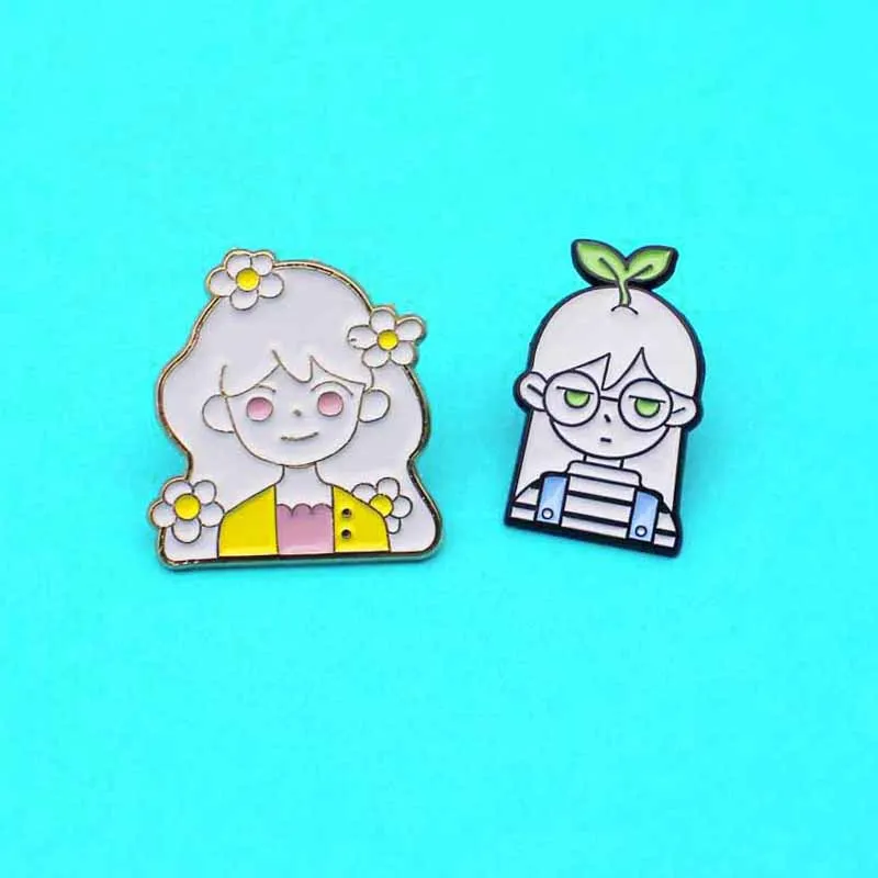 Girl Sister Best Friend Enamel Pins flower Grass Friend Brooch Friendship Badge For Kids friend Jewelry Bijoux