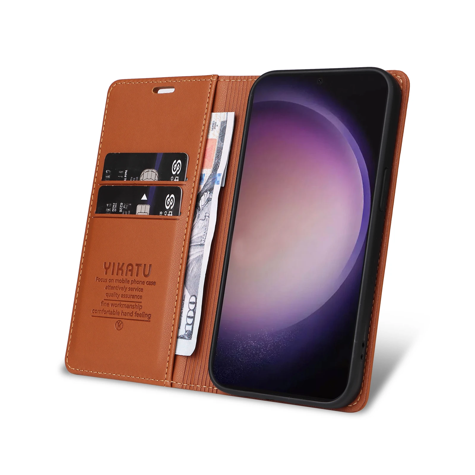 

Wallet Color Magnetic Double Buckle RFID Card Leather Case For Samsung S7 edge S8 S9 S10 S20Ultra S20 FE 5G S24 Phone Case