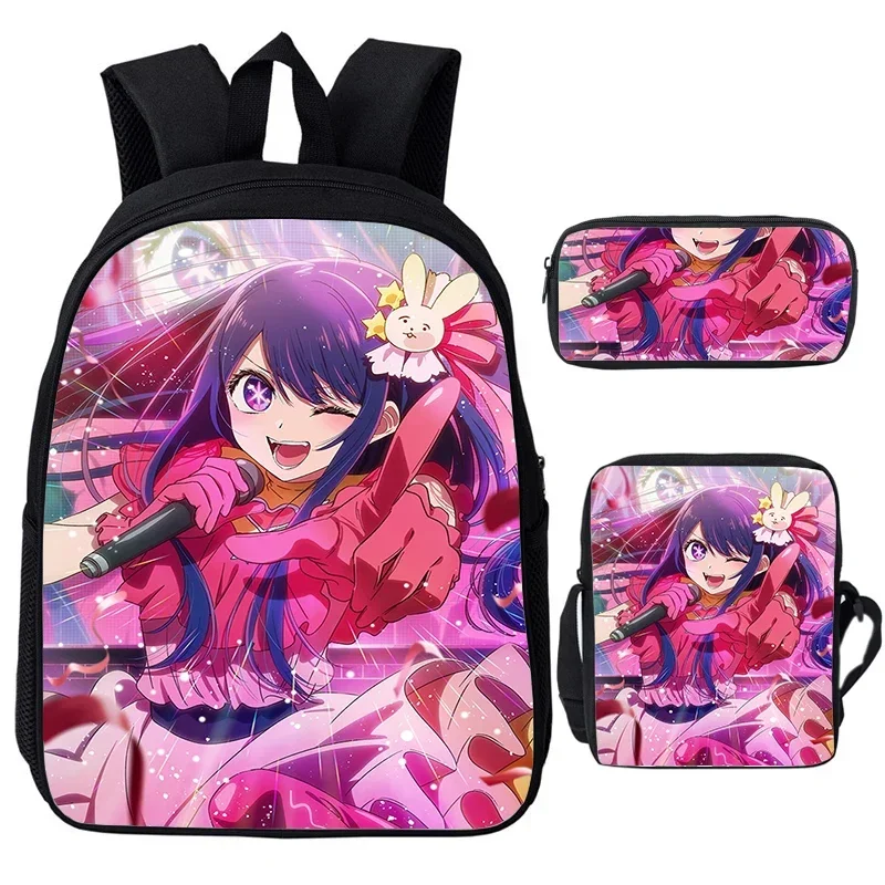 

Набор из 3 предметов, рюкзак в стиле аниме Oshi No Ko, милые школьные сумки с героями мультфильмов для девочек, рюкзаки с принтом Ai Hoshino для школы, подростков, детей, мальчиков, Mochila