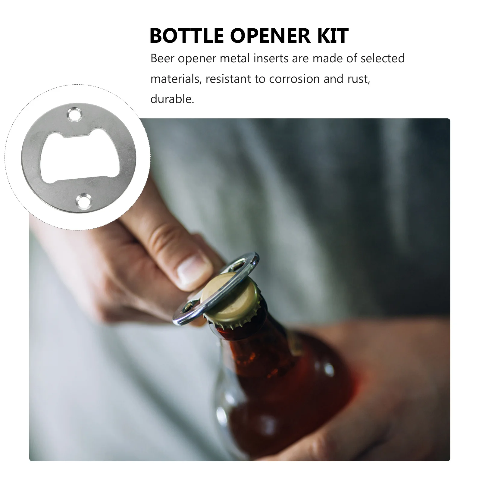 

12Pcs Bottle Opener Insert Parts Metal Tool for DIY Beer Opener Making Accessories Kit Bottle Openers DIY Inserts Set