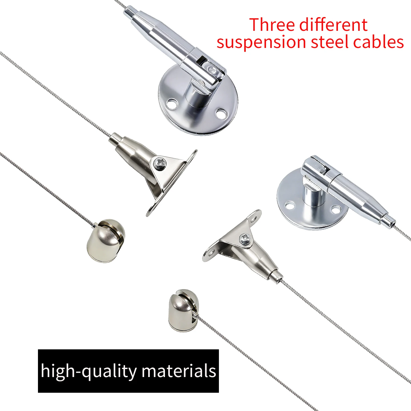2PCS Stainless Steel Cable Clothesline Kit, Suitable for Hanging Picture Frames/Clothes with 1.5mm Stainless Steel Cable