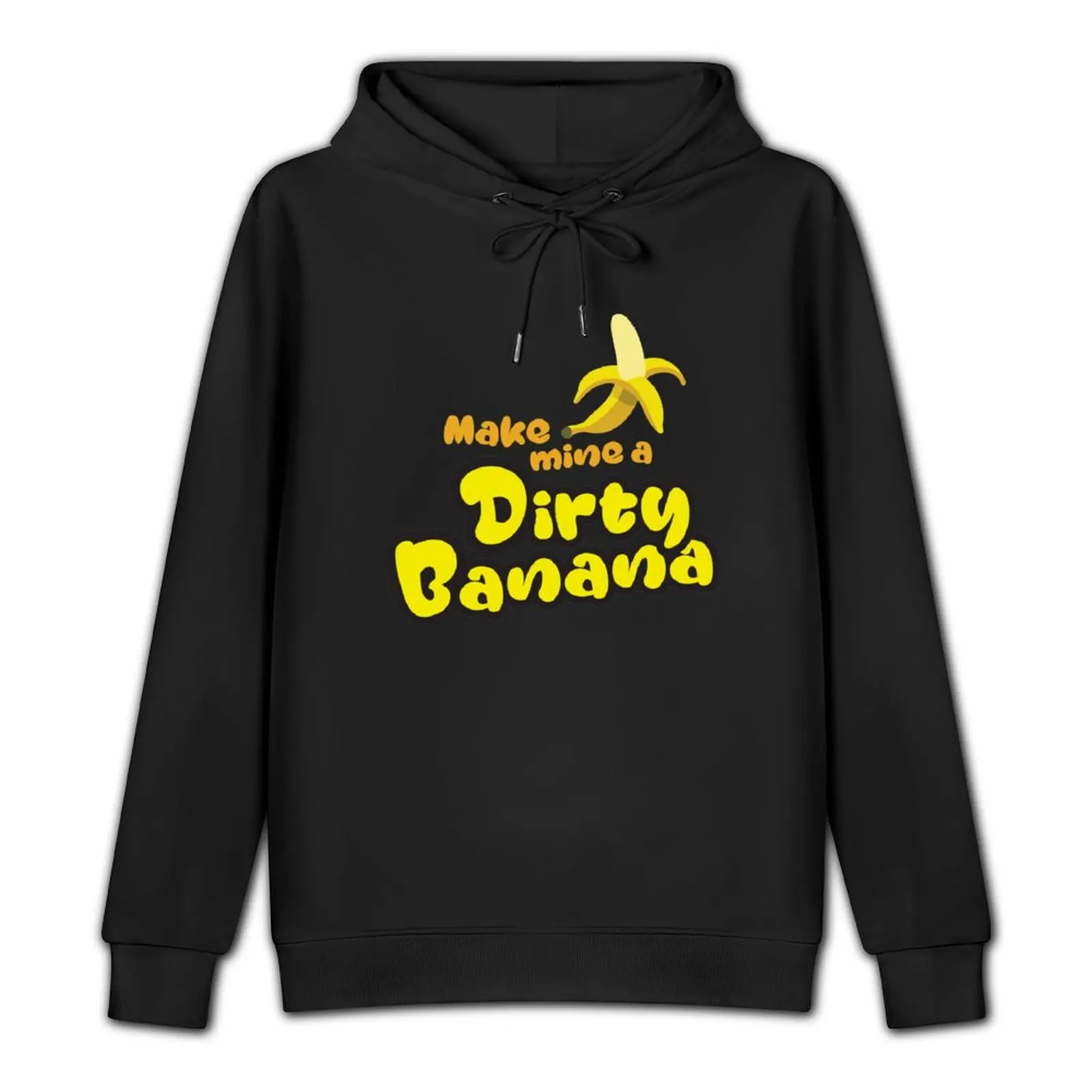 Dirty Banana - Cocktail - Yellow and Black Pullover Hoodie men's clothing male clothes new hooded tee