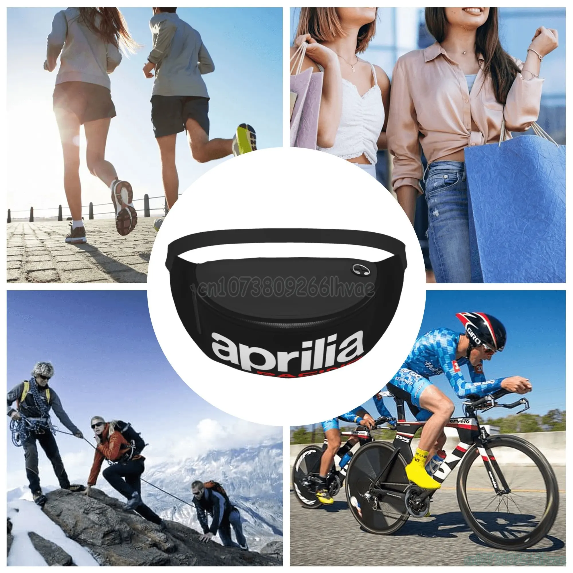 Aprilia Racing Fanny Pack para Homens Mulheres Unisex Casual Cintura Bag para Correr Caminhadas Viagem Caminhada Pesca Esportiva Cintura Packs