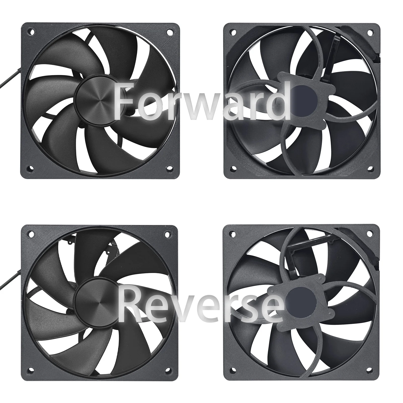 3D Printed 4090 Fan,12018 12CM PWM 4Pin,3300RPM FDB Bearing,High Performance,Pressure-optimised,for ITX PC Case Liquid Cooler view 5